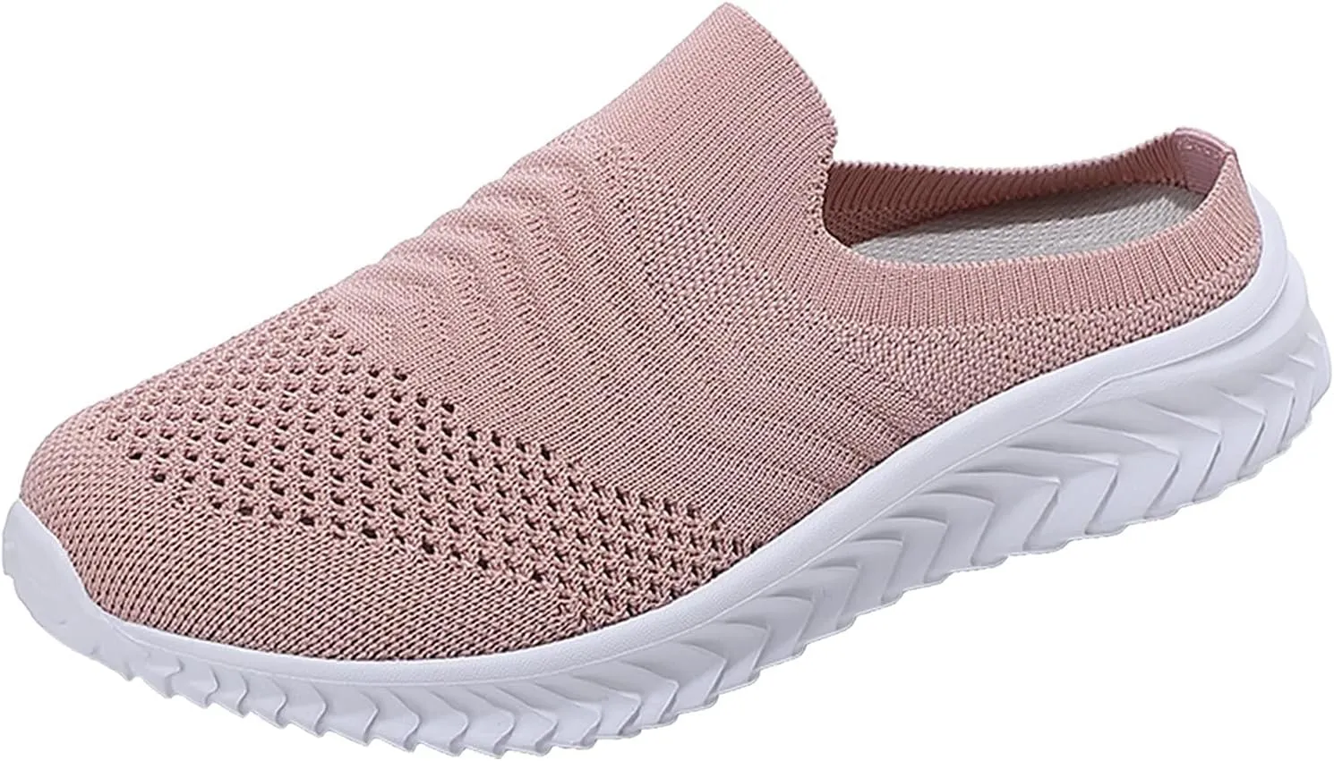 Women's Backless Slip on Mesh Sneakers Shoes Walking Shoes Women Slip On Black Casual Shoes White Platform Sneakers Steel Toe Tennis Shoe Loafers Casual Slip On