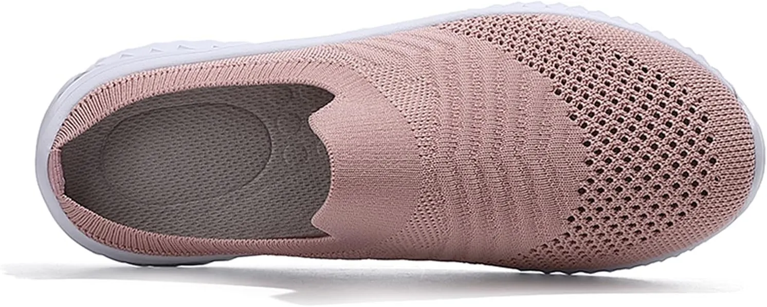 Women's Backless Slip on Mesh Sneakers Shoes Walking Shoes Women Slip On Black Casual Shoes White Platform Sneakers Steel Toe Tennis Shoe Loafers Casual Slip On
