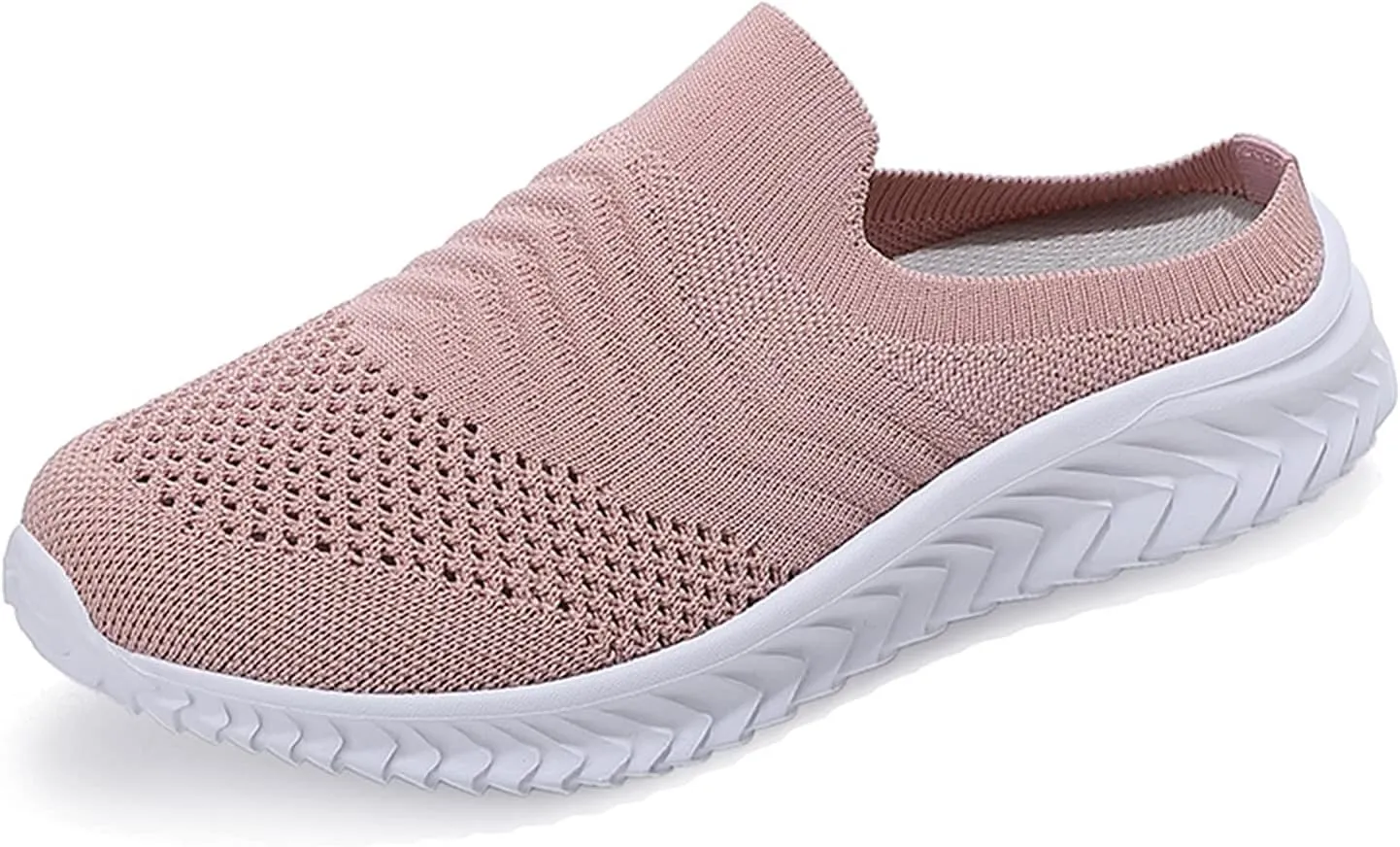 Women's Backless Slip on Mesh Sneakers Shoes Walking Shoes Women Slip On Black Casual Shoes White Platform Sneakers Steel Toe Tennis Shoe Loafers Casual Slip On
