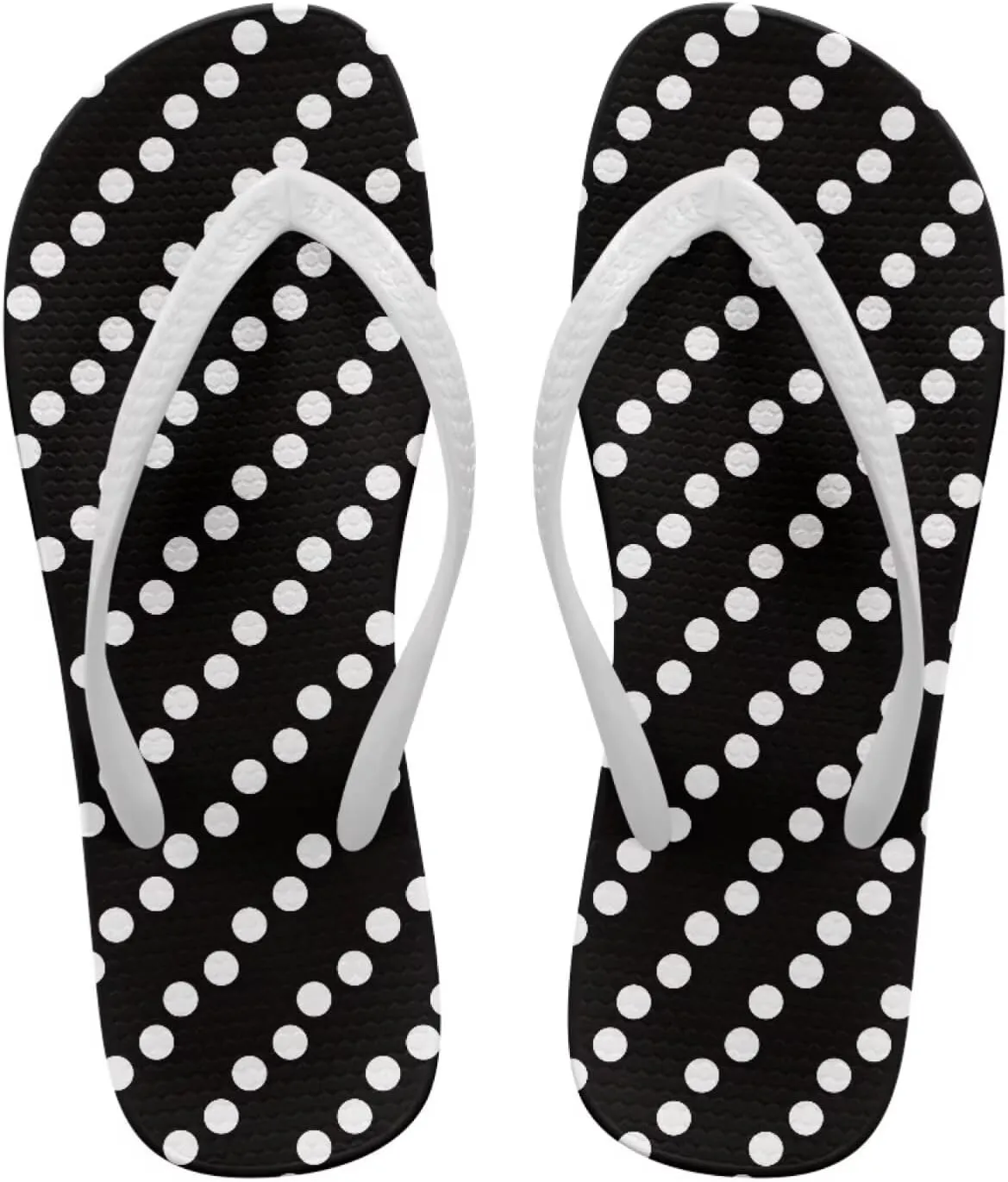 Women's Beach Flip-Flops Tropical Style Lightweight Thong Sandals with EVA Sole Non-Slip Pool Shower Slippers