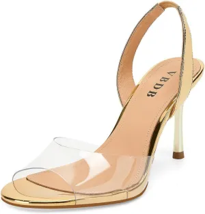 Women's Clear High Heels Sandals Slingback Open Toe Stiletto Shoes for Women Weddings Parties Formally Daily Wear...