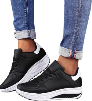 Women's Espadrille Platform Sneakers Chunky Fashion Casual Shoes for Women Comfortable Walking Lightweight Non Slip Memory Foam Insole Sneakers for Women