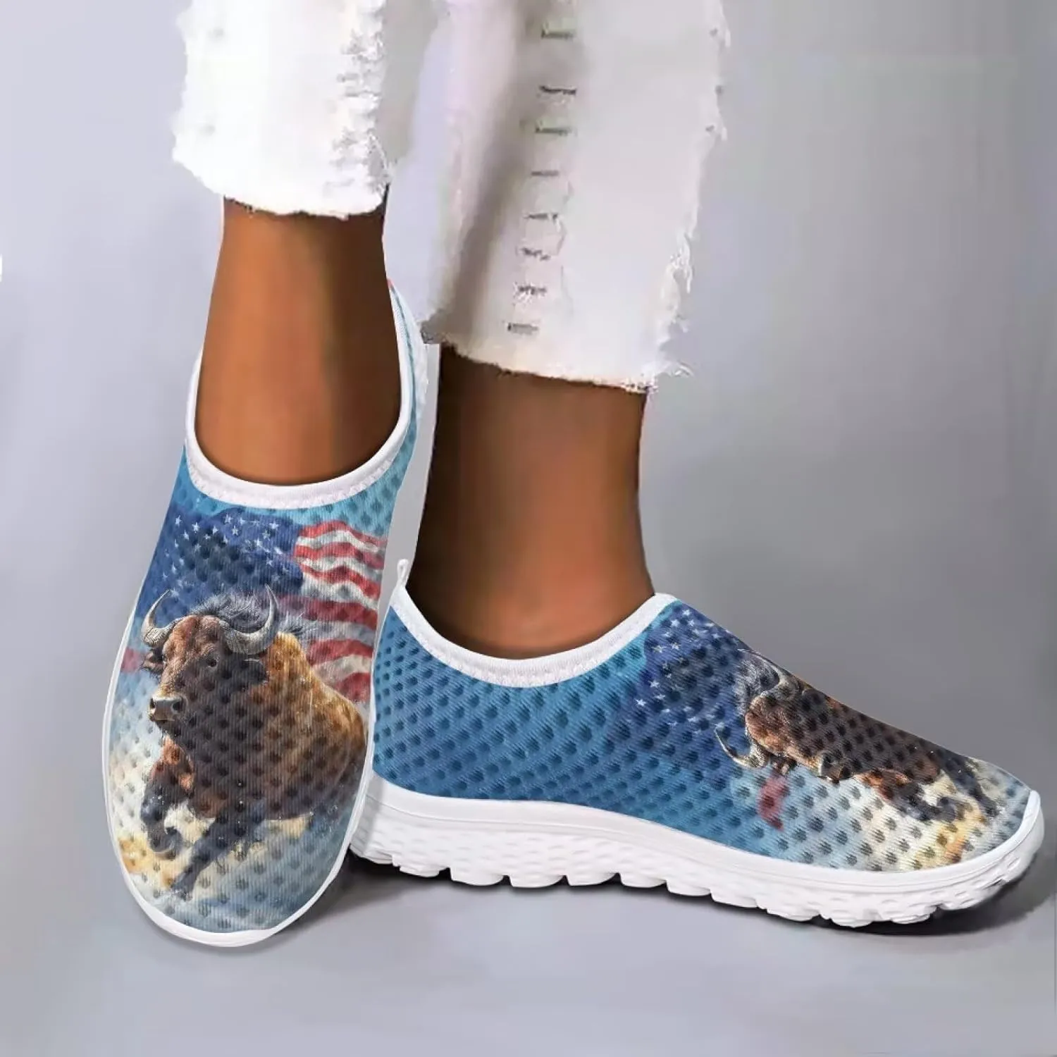 Womens Fashion Sneakers Slip On Shoes Tennis Sneaker Road Running Shoe Size 5.5-11.5