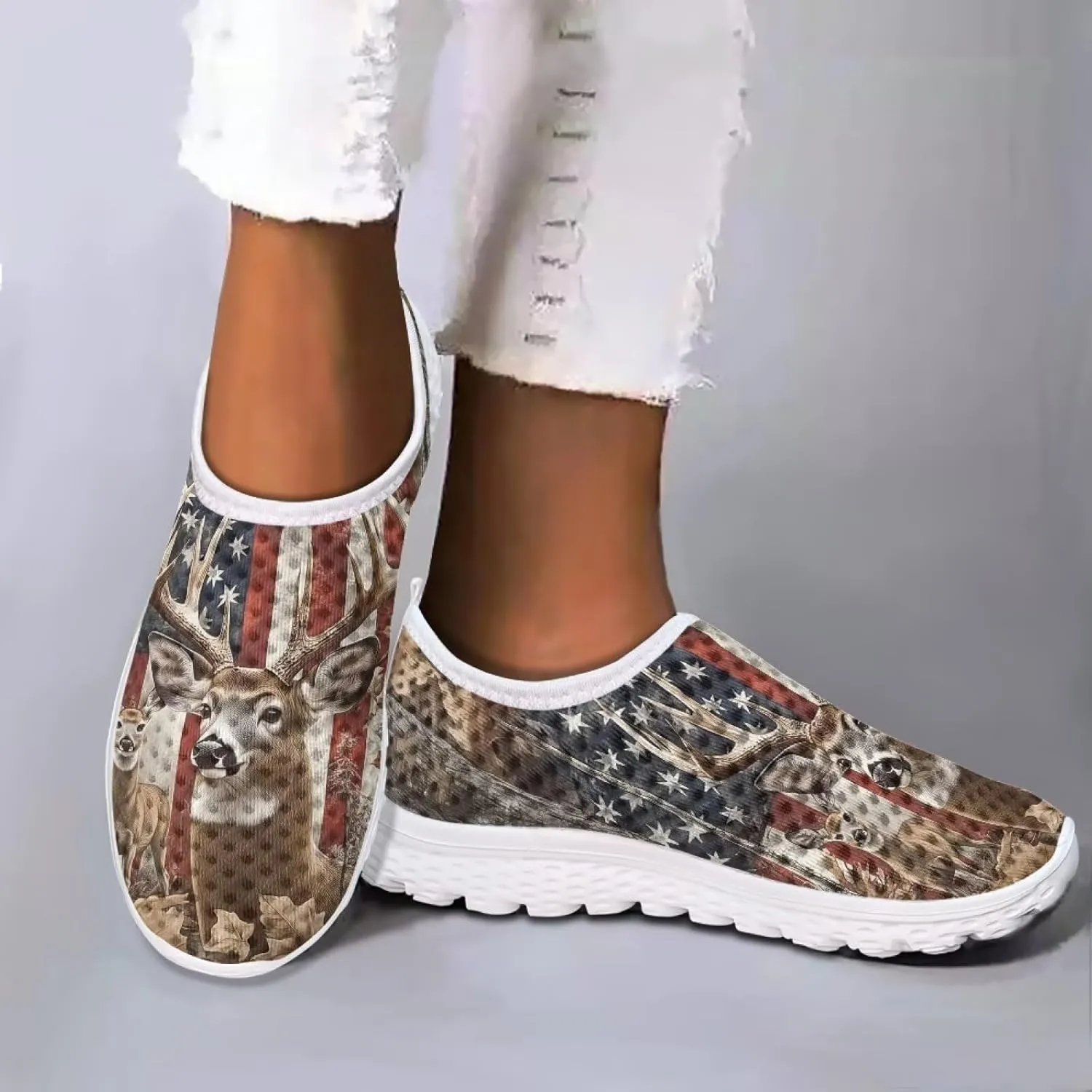 Womens Fashion Sneakers Slip On Shoes Tennis Sneaker Road Running Shoe Size 5.5-11.5
