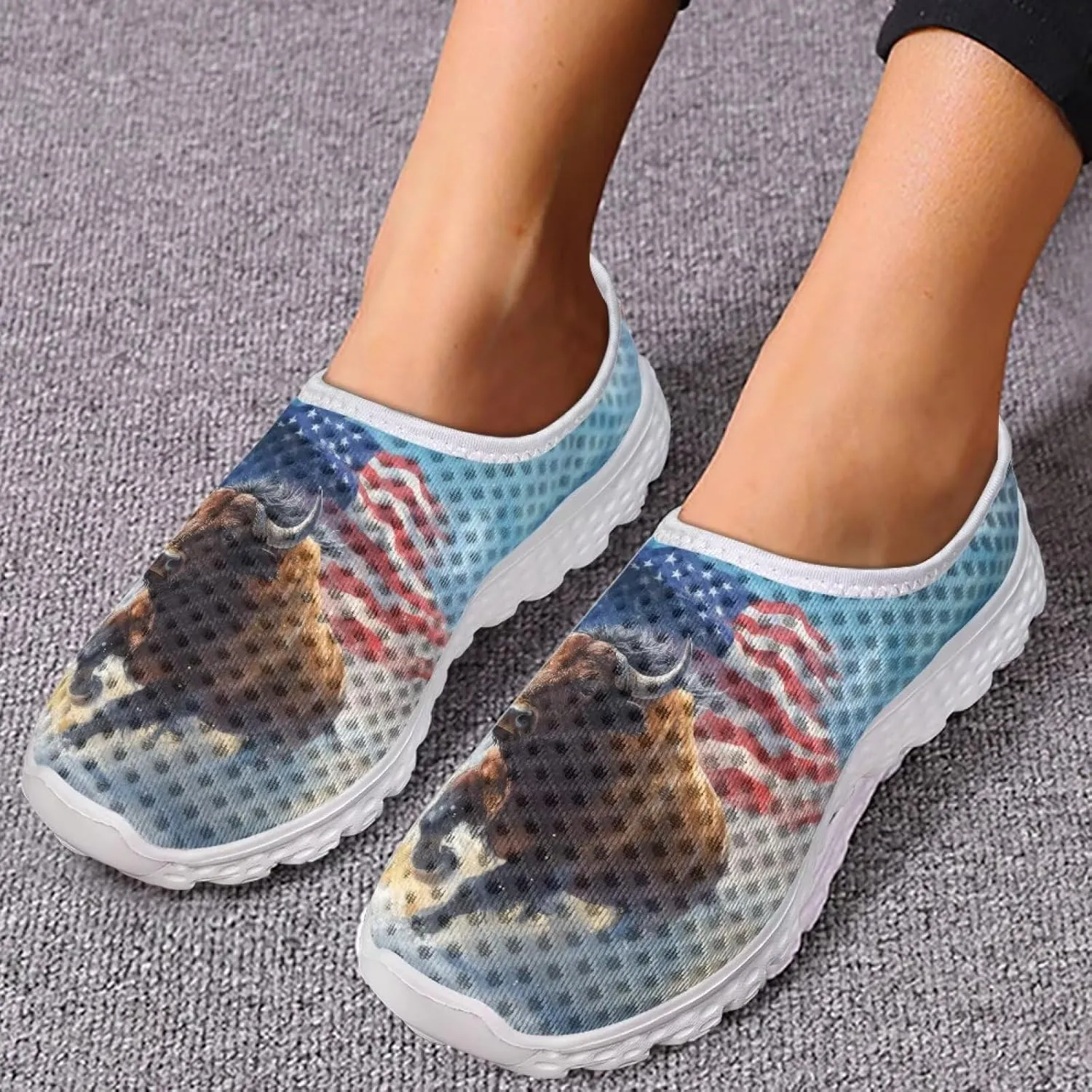 Womens Fashion Sneakers Slip On Shoes Tennis Sneaker Road Running Shoe Size 5.5-11.5