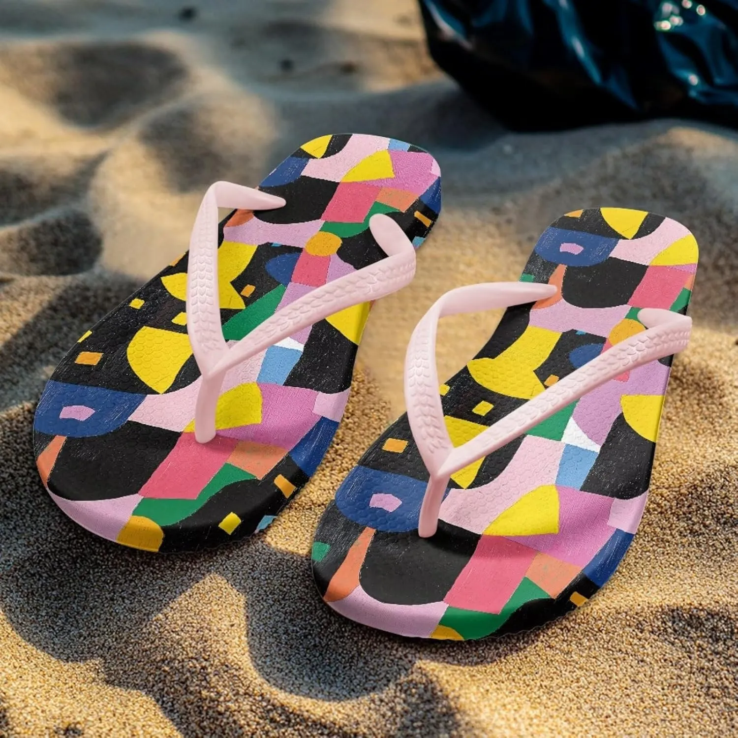 Women's Flip-Flops Colorful Patterns Slippers Women's Casual Sandals Indoor Outdoor