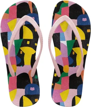 Women's Flip-Flops Colorful Patterns Slippers Women's Casual Sandals Indoor Outdoor