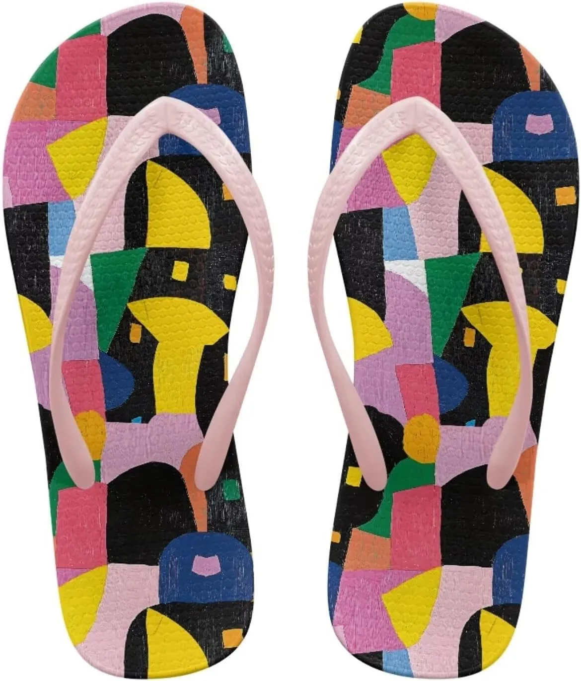 Women's Flip-Flops Colorful Patterns Slippers Women's Casual Sandals Indoor Outdoor