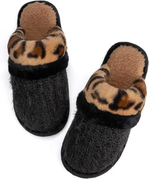 Women's Fuzzy Memory Foam Slippers Warm Gifts Trendy House Slippers Anti-Skid Rubber House Shoes for Women Mom Girlfriend Indoor Outdoor