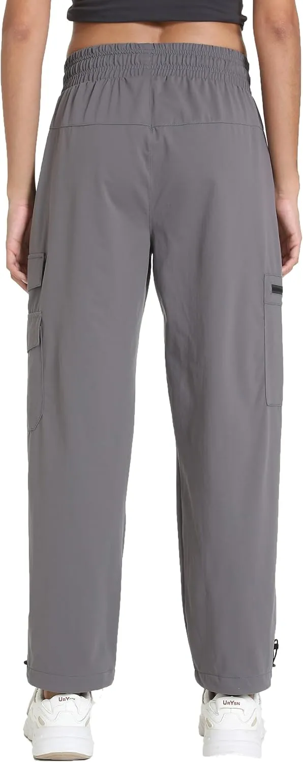 Women's Joggers with Pockets, Hiking Cargo Water Resistant Lightweight Pants for Women Workout Athletic Travel Camping
