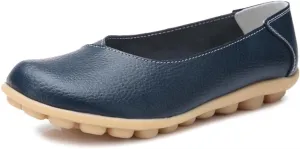Women's Leather Shoes Loafers Slip-Ons Flats Casual Walking Driving