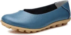 Women's Leather Shoes Loafers Slip-Ons Flats Casual Walking Driving