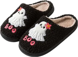 Womens Mens Plant Animal Fruit Slippers Retro Cozy Fluffy Plush Slipper Embroidered printing Warm Memory Foam Indoor Outdoor House Shoes