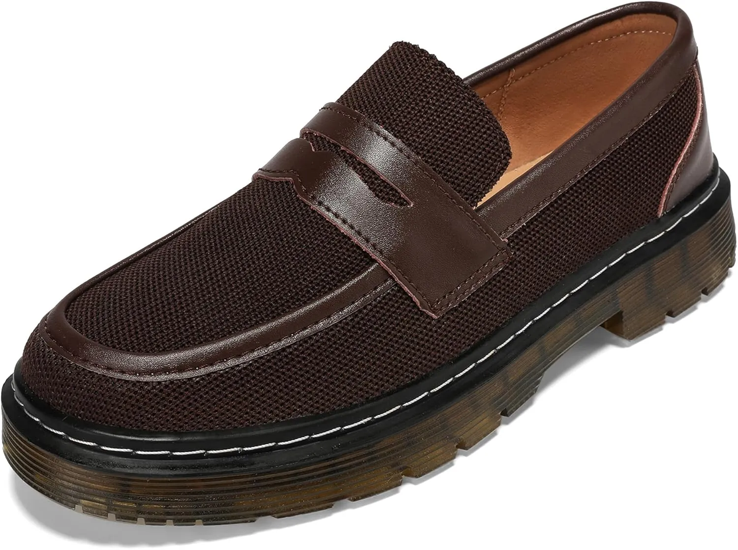 Women's Mesh Penny Loafers Breathable Knitted Flat Shoes Comfortable & Lightweight Slip-Ons