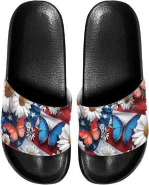 Women's Novelty Slides Sandals Casual Soft Sole Open Toe Non-Slip Single Band Slides Sandals