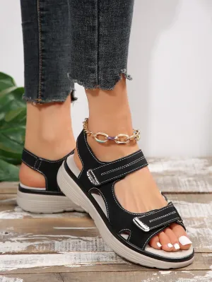 Women's Orthopedic Sport Sandals Shoes with Soft Cushion Foam Arch Support Casual Platform Shoes Dressy Back Strap