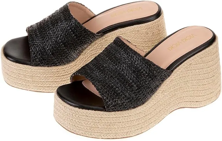 Women's Platform Wedge Espadrille Sandals wedge heel Sandals For Women Summer Beach
