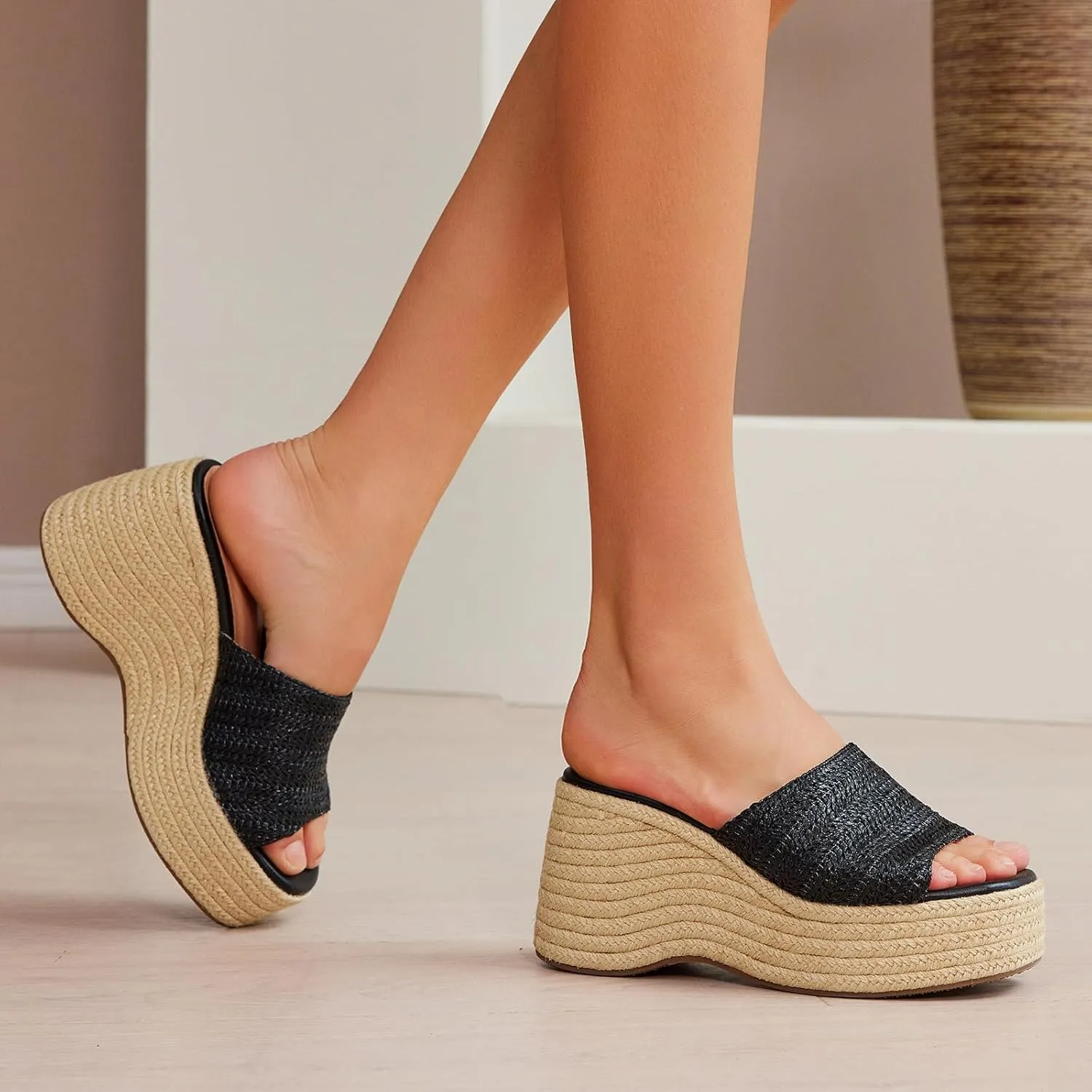 Women's Platform Wedge Espadrille Sandals wedge heel Sandals For Women Summer Beach
