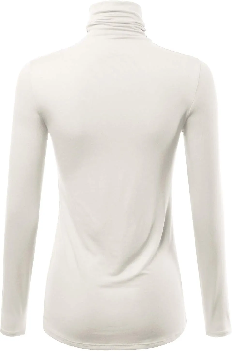 Womens Premium Long Sleeve Turtleneck Lightweight Pullover Top Sweater (S-3X, Made in USA)
