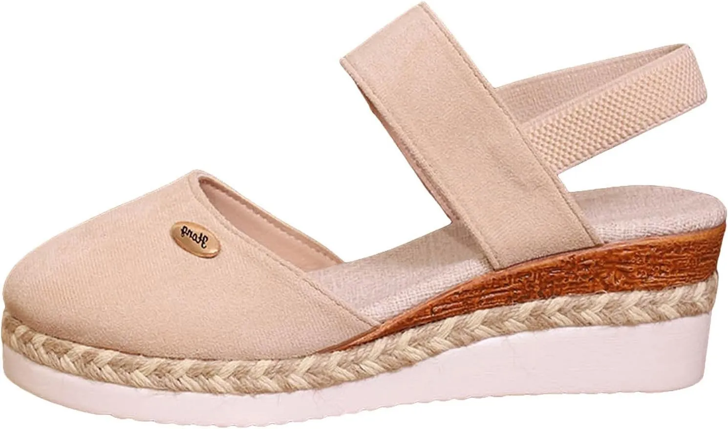 Womens Sandals 2025 Platform Suede Wedges Heel Sandals Slip On Sandals Flatform Closed Toe Beach Sandals