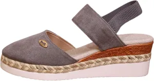 Womens Sandals 2025 Platform Suede Wedges Heel Sandals Slip On Sandals Flatform Closed Toe Beach Sandals