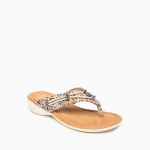 Women's Silverthorn 360 Toe Post Sandal In Cream Needle Point