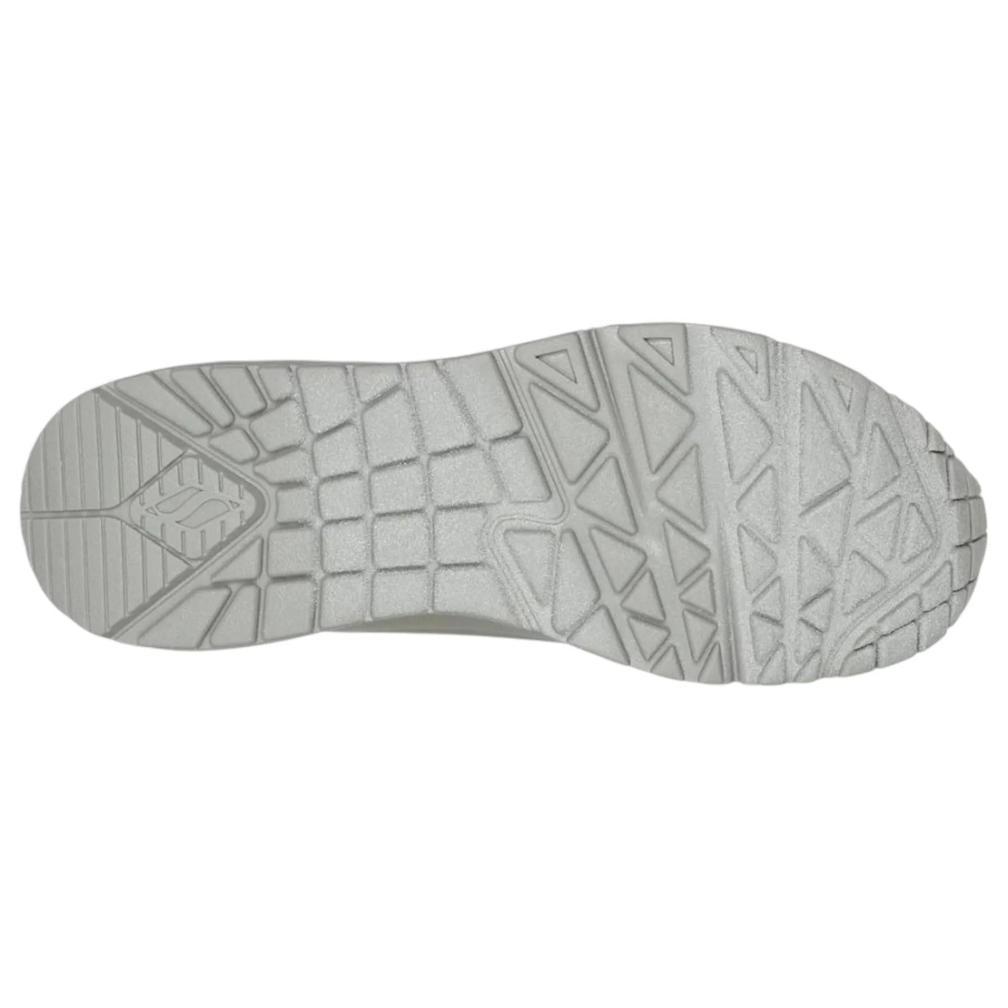 Womens Skechers Uno - Stand On Air Grey Lace Up Sneaker Shoes