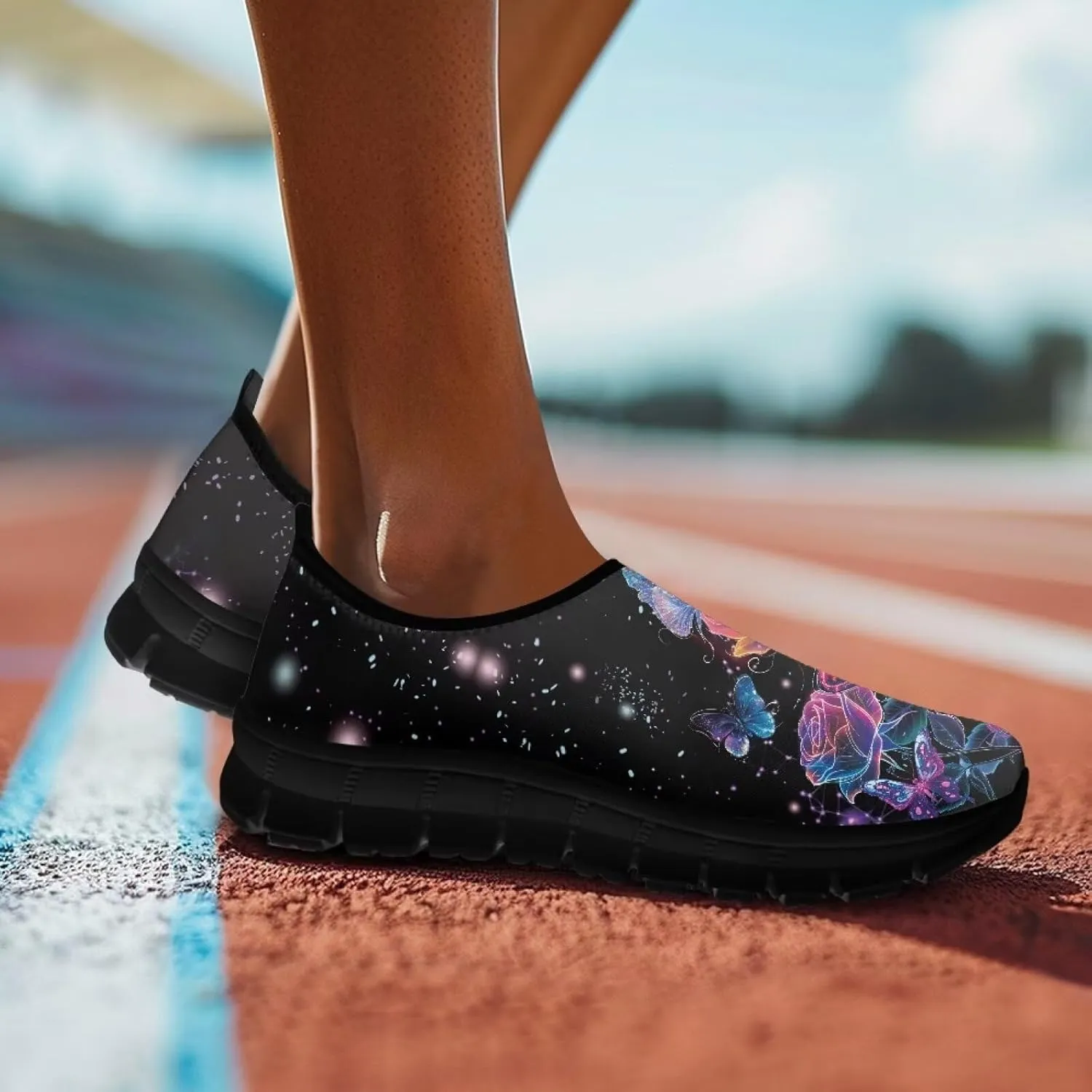 Womens Slip On Walking Shoes Non Slip Loafer Breathable Holiday Travel Shoe Lightweight Casual Low Top Sneakers SizeUS 5.5-11.5
