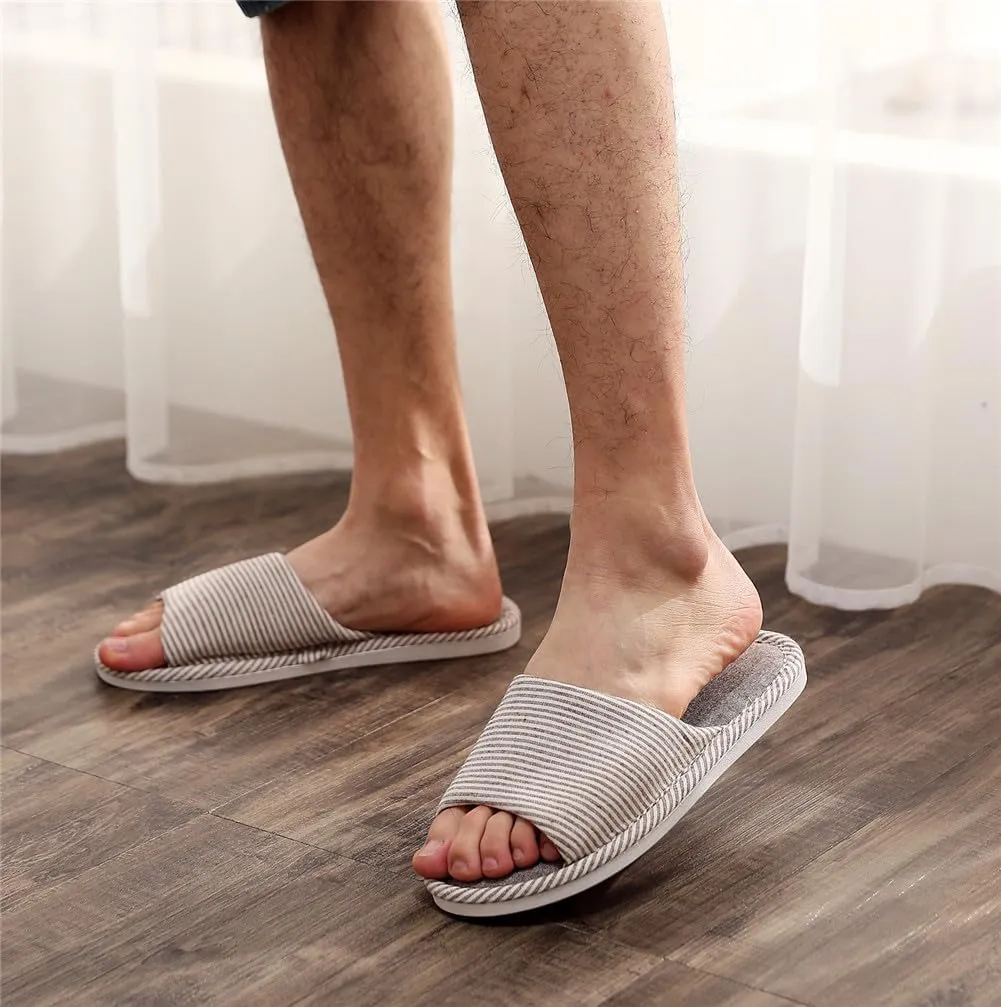 Womens Slipper House Slippers Men,4 Pairs Spa Slippers, Non Slip Disposable Slippers for Guest Washable Guest Slippers Travel Slippers Slide Slipper Bride Slippers with 4 Different Sizes