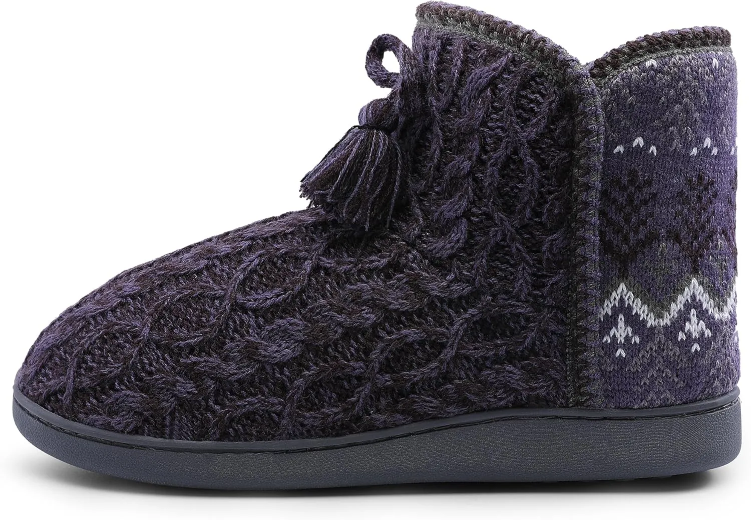 Womens Slippers Winter Warm House Shoes Knitted Fleece Faux Fur Lining Bootie slipper