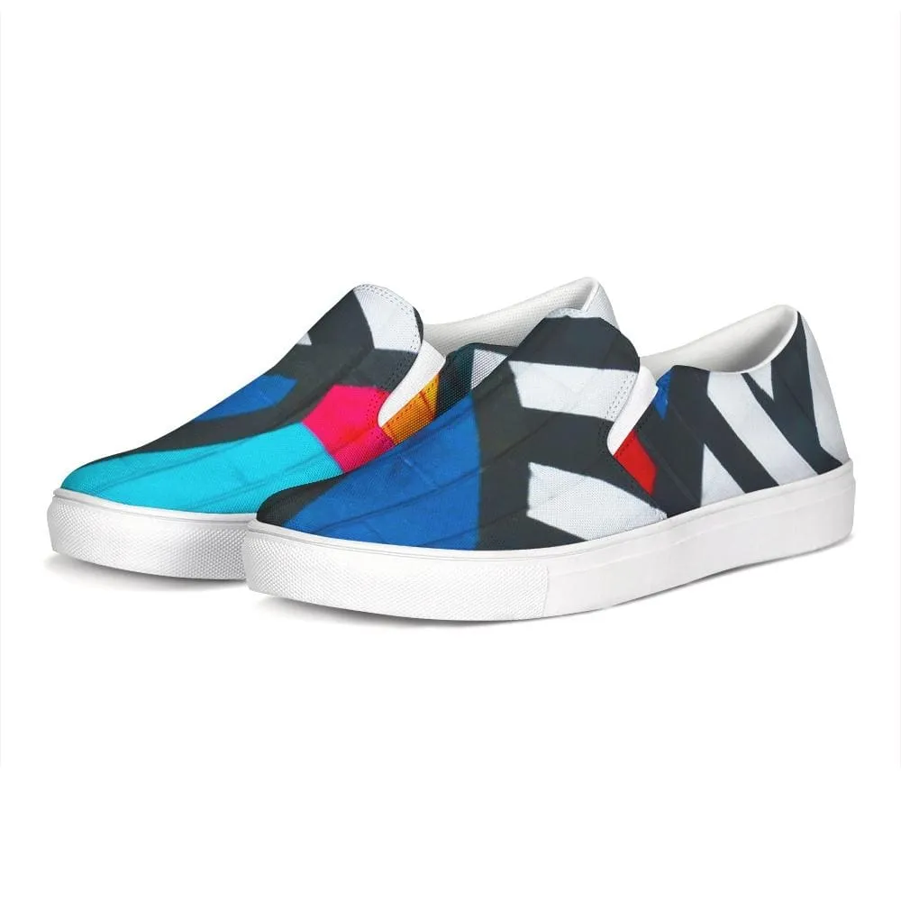 Womens Sneakers - Multicolor Low Top Slip-on Canvas Sports Shoes - S998857 by inQue.Style