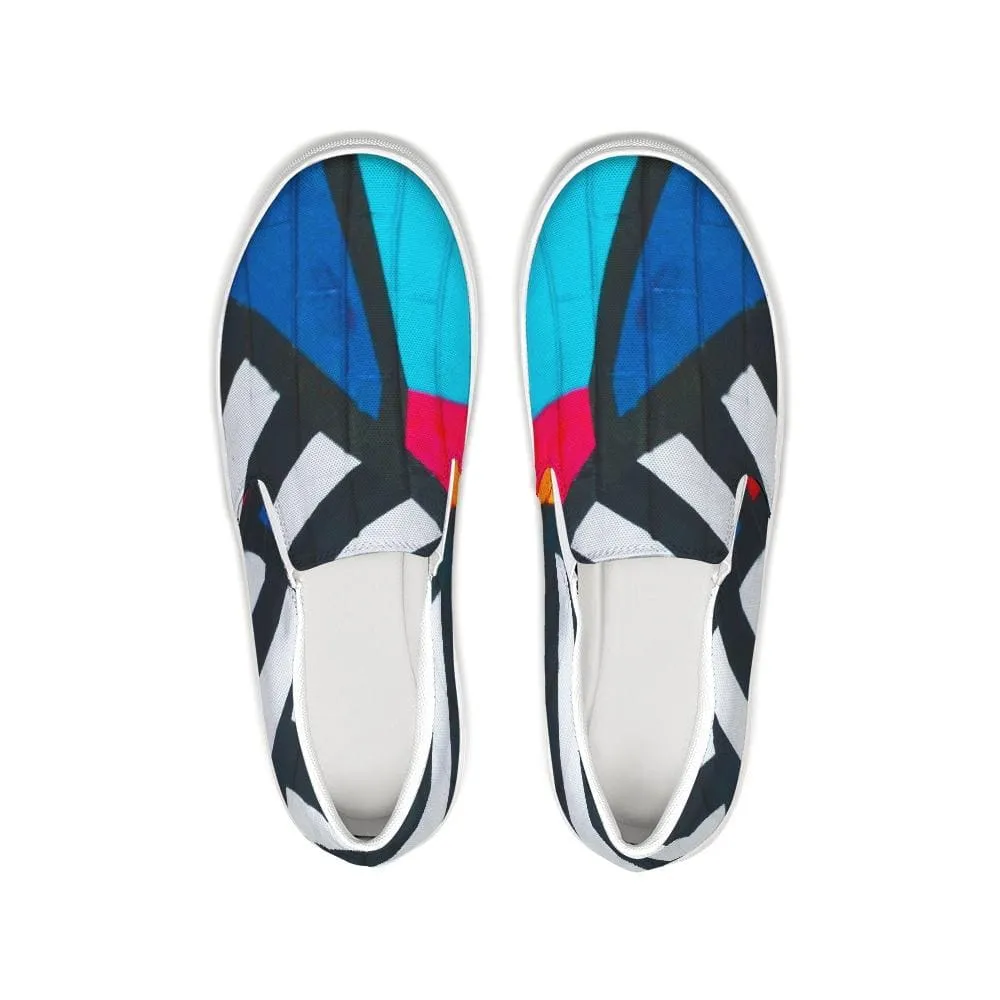 Womens Sneakers - Multicolor Low Top Slip-on Canvas Sports Shoes - S998857 by inQue.Style