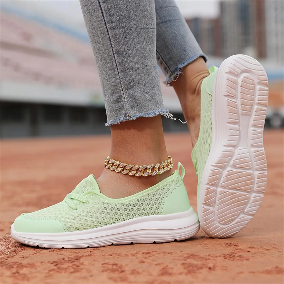 Women's Soft Sole Mesh Comfort Orthopedic Shoes,Lightweight Arch Support Walk Shoes,Slip On Flat Low Top Casual Sneaker