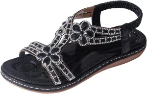 Women's Summer Fashion Casual Hollow Out Sandals Bohemian Women's Shoes Comfortable Flat Womens Size 11 Sandals Dressy