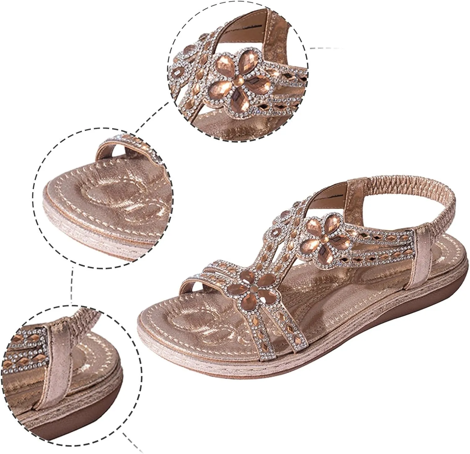 Women's Summer Fashion Casual Hollow Out Sandals Bohemian Women's Shoes Comfortable Flat Womens Size 11 Sandals Dressy