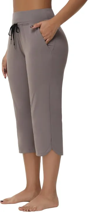 Women's Swim Capris Long Shorts Quick Dry UPF 50  Lightweight 2025 Swimming Pants with Zipper Pockets