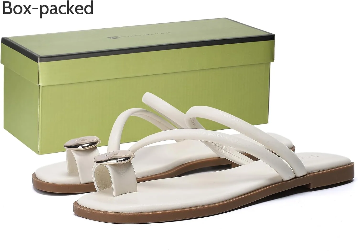 Women's Toe Ring Thong Sandals Open Toe Slide Flat Sandals Casual Summer Flip Flop Flat Sandals