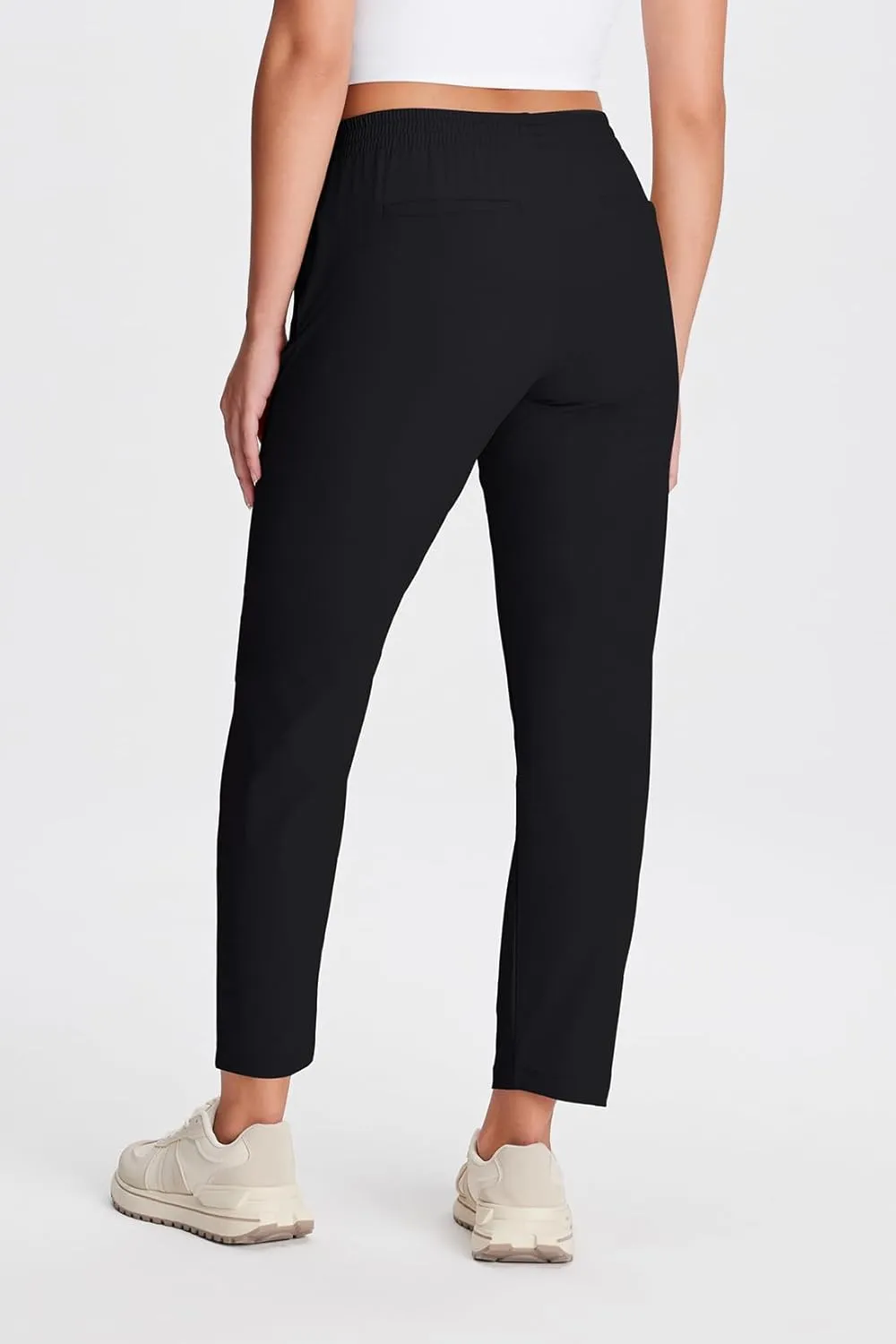 Yogipace Women's Petite/Regular Lightweight Outdoor Golf Ankle Pants Water-Resistant UPF 50  Travel Hiking Casual Pants